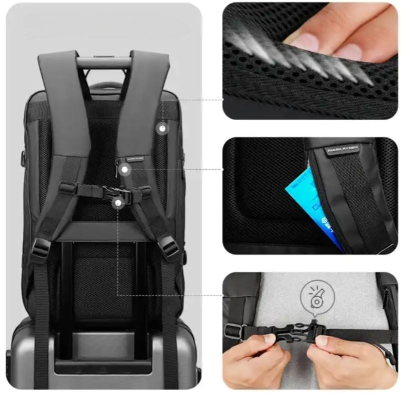 Mochila Travel Pro 3.0  con capa impermeable.